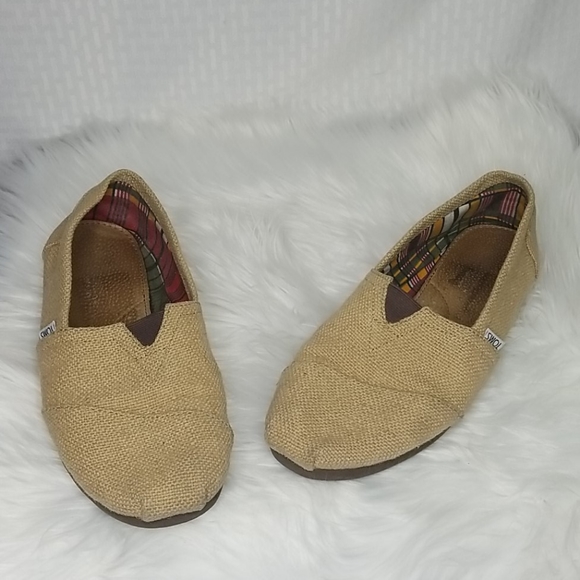burlap slip on shoes